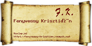 Fenyvessy Krisztián névjegykártya